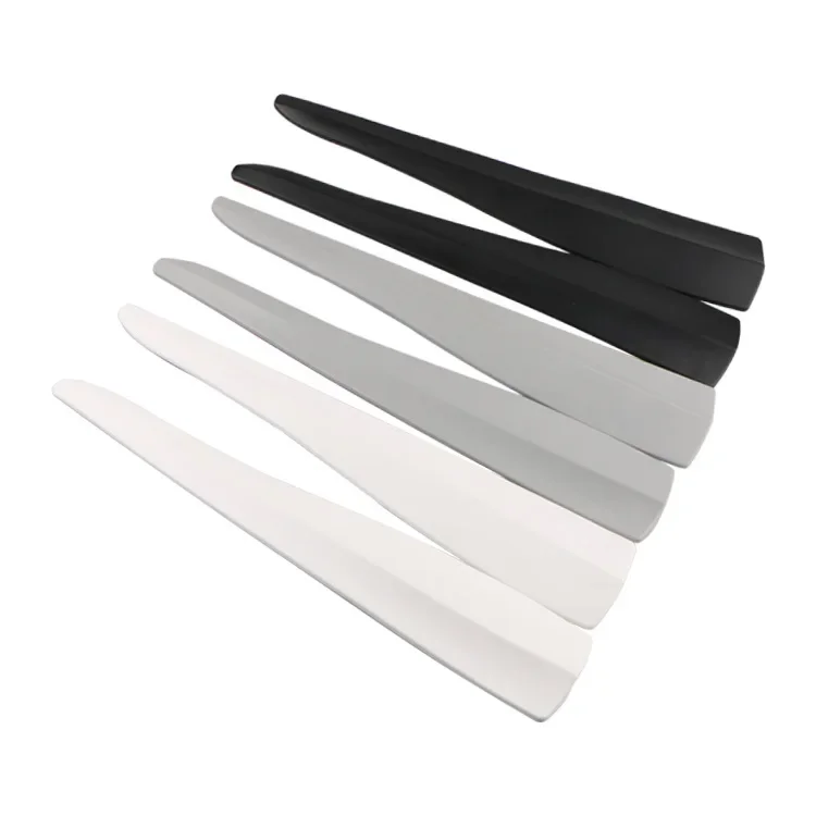 2Pcs Carbon Fiber Pattern Rubber Car Front Bumper Body Door Edge Guard Protector Anti-scratch Sticker Strip Car Styling