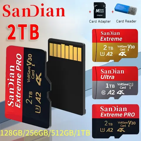 Tarjetas de memoria Micro, tarjeta TF Original de 128GB, 1TB/2TB, tarjeta Flash de alta capacidad Class10, tarjeta SD de alta velocidad para PC/teléfono/cámara/Mac