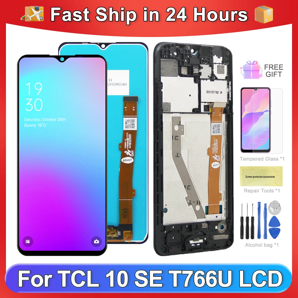 

For TCL 10 SE For TCL 10SE 6.52''T766H T766U T766A T766J LCD Display Touch Screen Digitizer Assembly Replacement