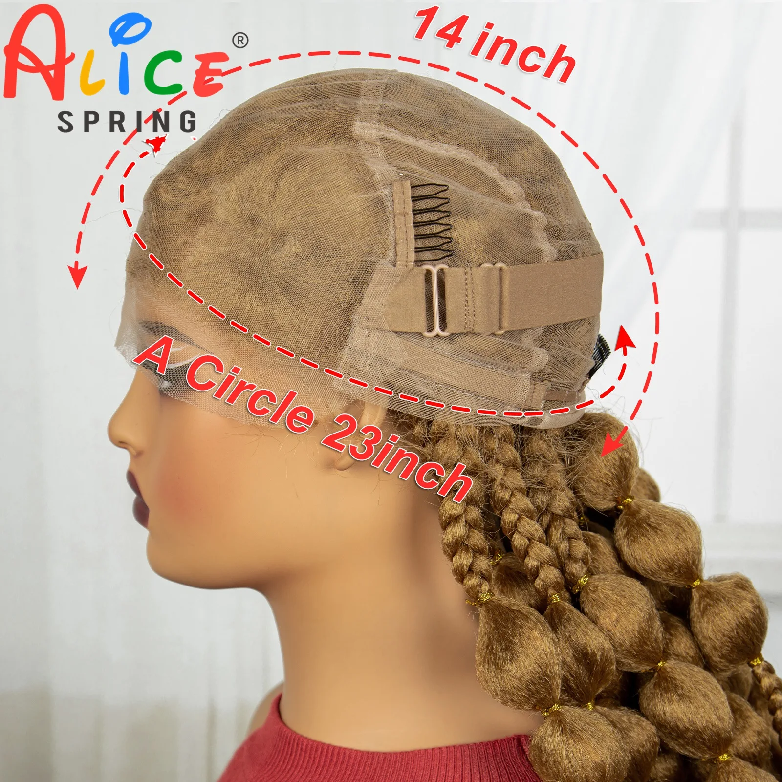 40 Inch Ombre Synthetische Full Lace Gevlochten Pruik Synthetische Knooploze Handgemaakte Bantu Vlechten Kant Pruik Met Baby Haar Voor Zwarte Vrouwen