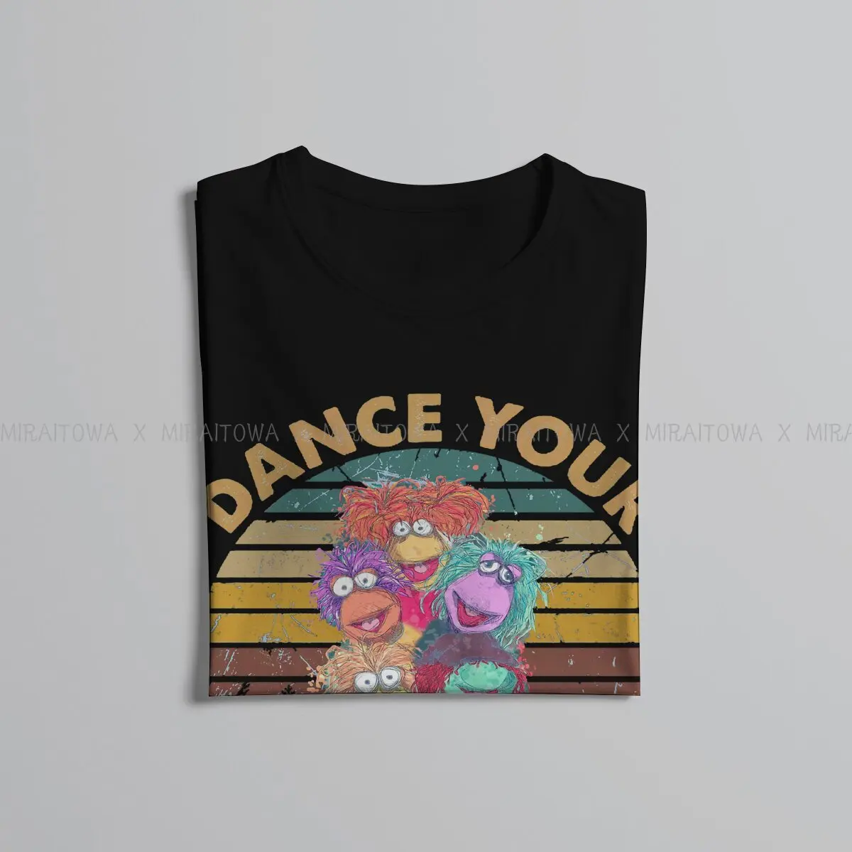 Gobo Red Boober Mokey Wembley  Fashion TShirts Fraggle Rock Muppets Anime Men Harajuku Fabric Streetwear T Shirt Round Neck view 5