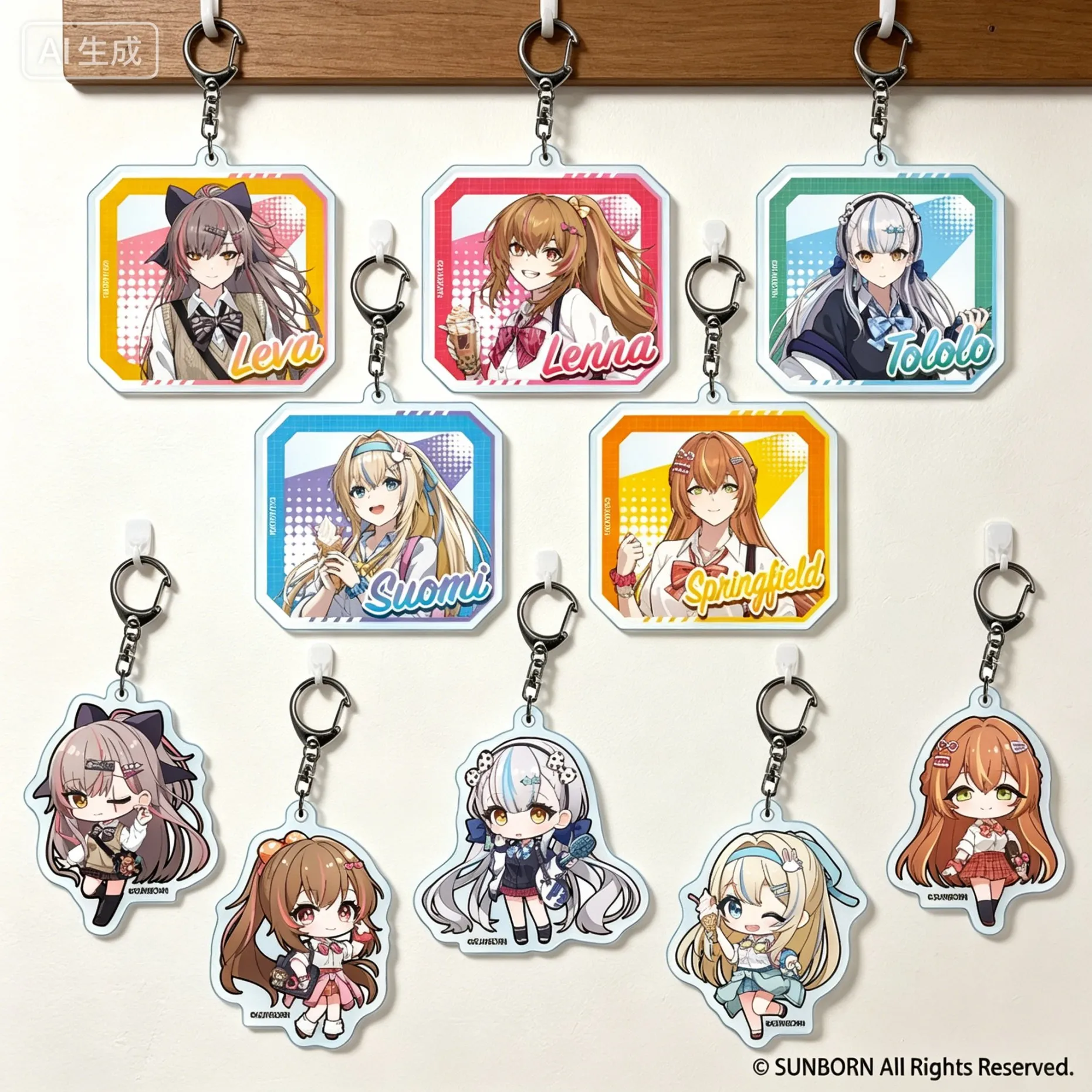 Llaveros de acrílico de 15 cm con diseño de Leva JK de Frontline 2: Exilium, estilo uniforme, para decoración de bolsos, regalos para fans.