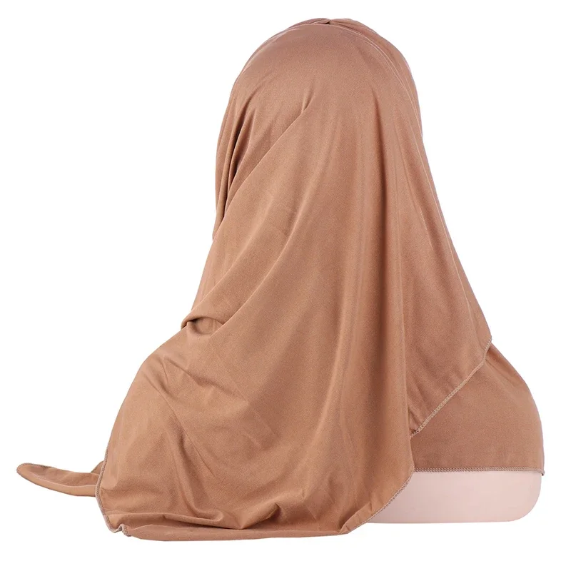 Écharpe de sauna musulmane pour femme, châle patchwork à paillettes, accessoires de robe islamique, chapeau Baotou, document solide, mode, 1 pièce