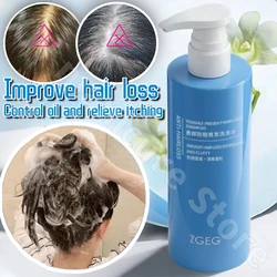 ZGEG Ginger Shampoo Nourishes Hair Roots Oil Controls Fluffy Deep Cleansing Scalp Dirt Repair Damaged Shampoo 400ml