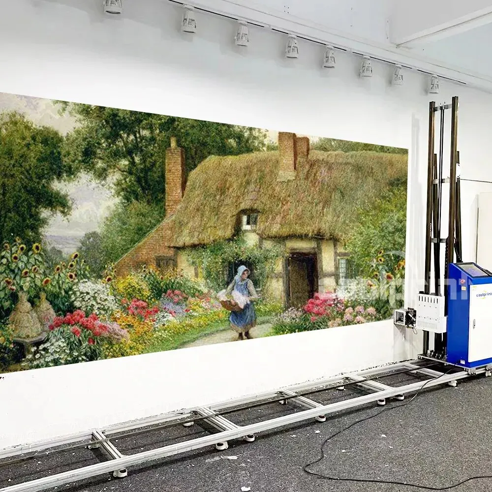 Inkjet Wall Printer Ground Printing Machine Automatic Vertical Wall Printer for Wall Mural  High Resolution