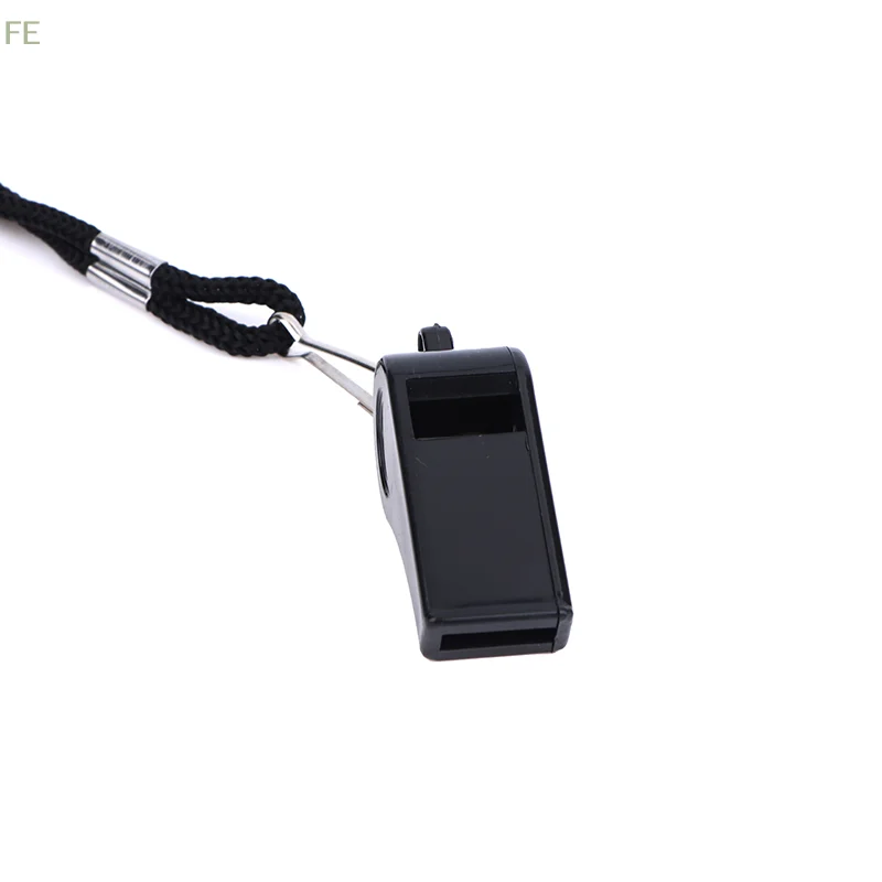

[F] 2/5/10Pcs High Quality Black Whistle For Sports Football Basketball Referee Training Outdoor Survival Whistle With Lanyard