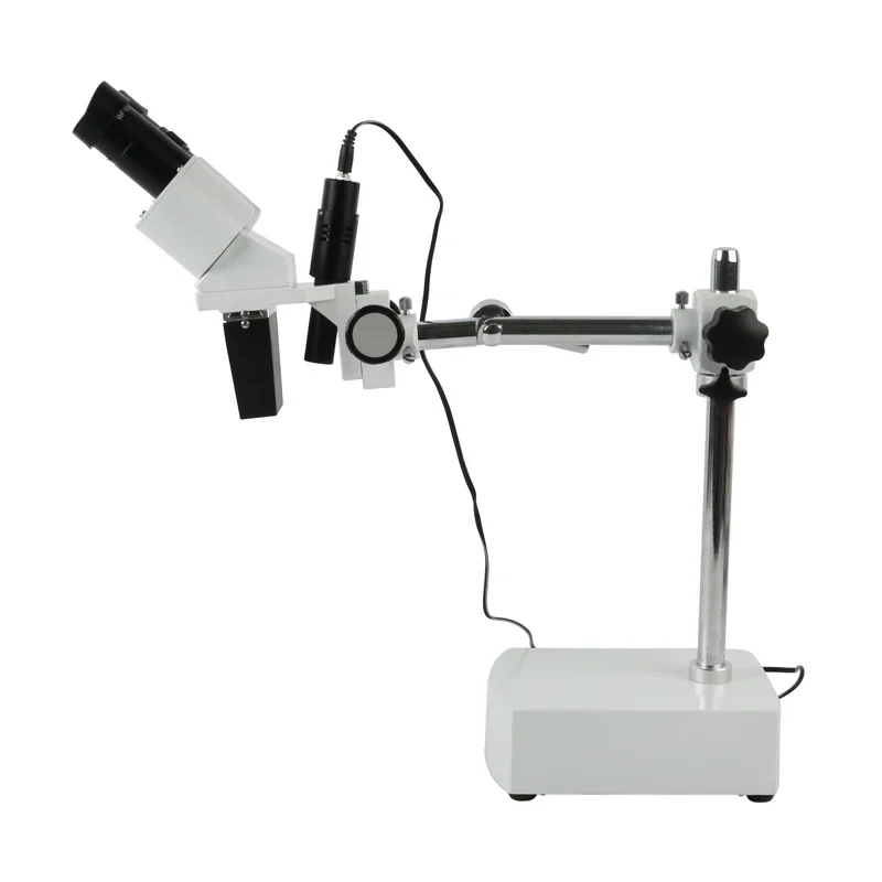 10X/20X 20X/40X Stereo Binocular Microscope 230mm Working Distance + Boom Arm For PCB Soldering Phone Repair Lab Anatomy
