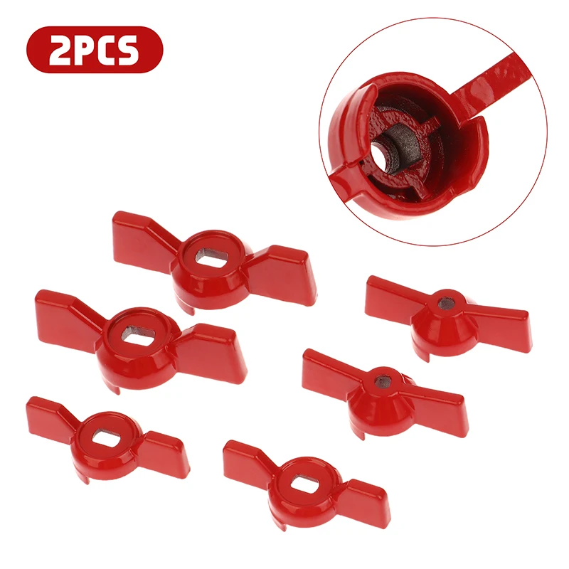 

2Pcs Aluminum Handle Valve Handle Ball Valve Handle Wrench Red Butterfly Handle Accessories