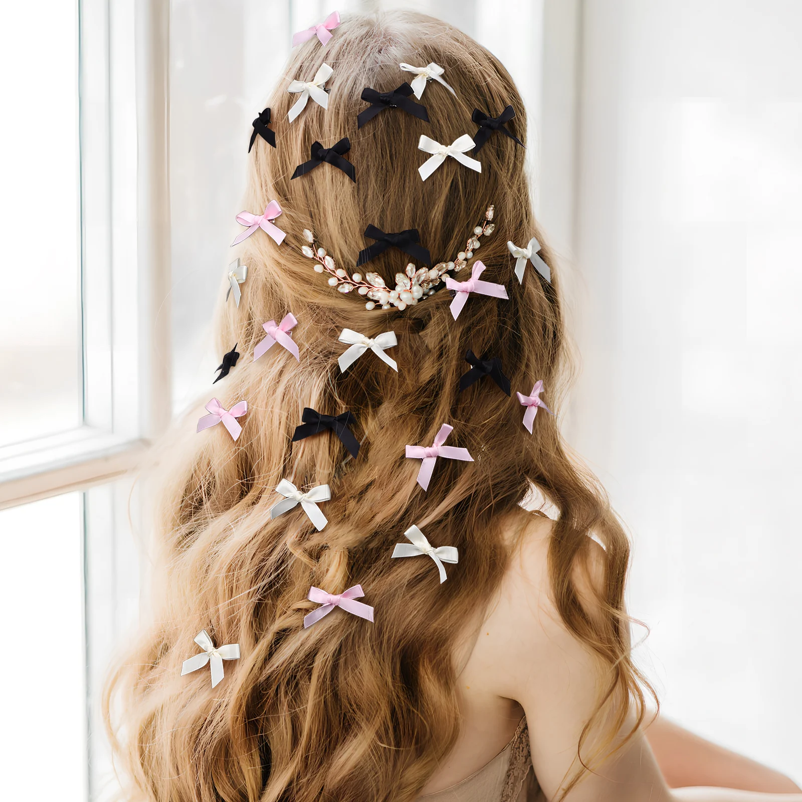 

30pcs Clips Bowknot Barrettes Mini Bows for Women Hairstyling Accessories Hairpins Hair Bow Hair Alligator Clips