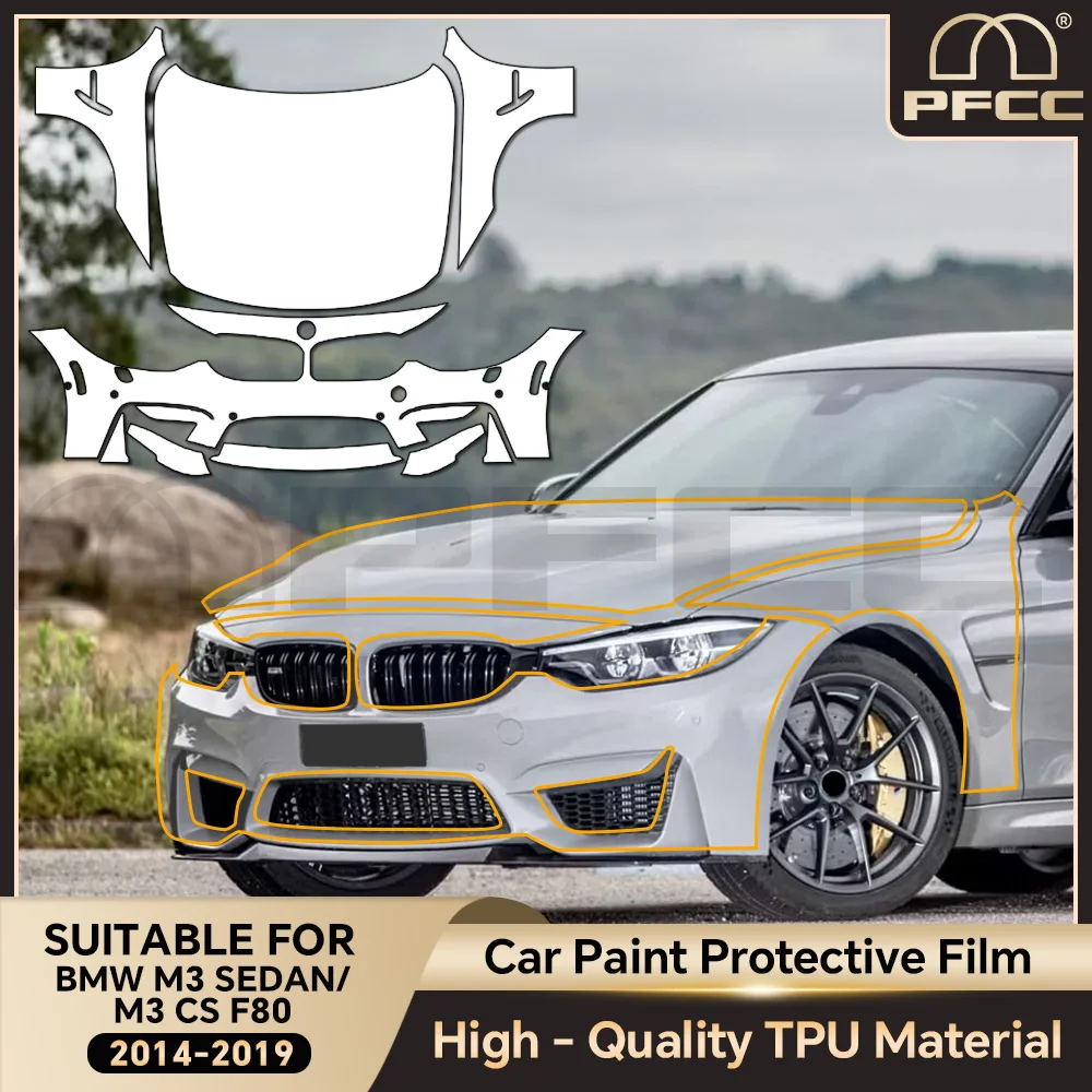 

PPF For BMW M3 Sedan CS F80 2014-2019 Anti-scratch TPU Paint Protection Film Car Body Clear Bra Pre-cut Resistant Repairable Kit