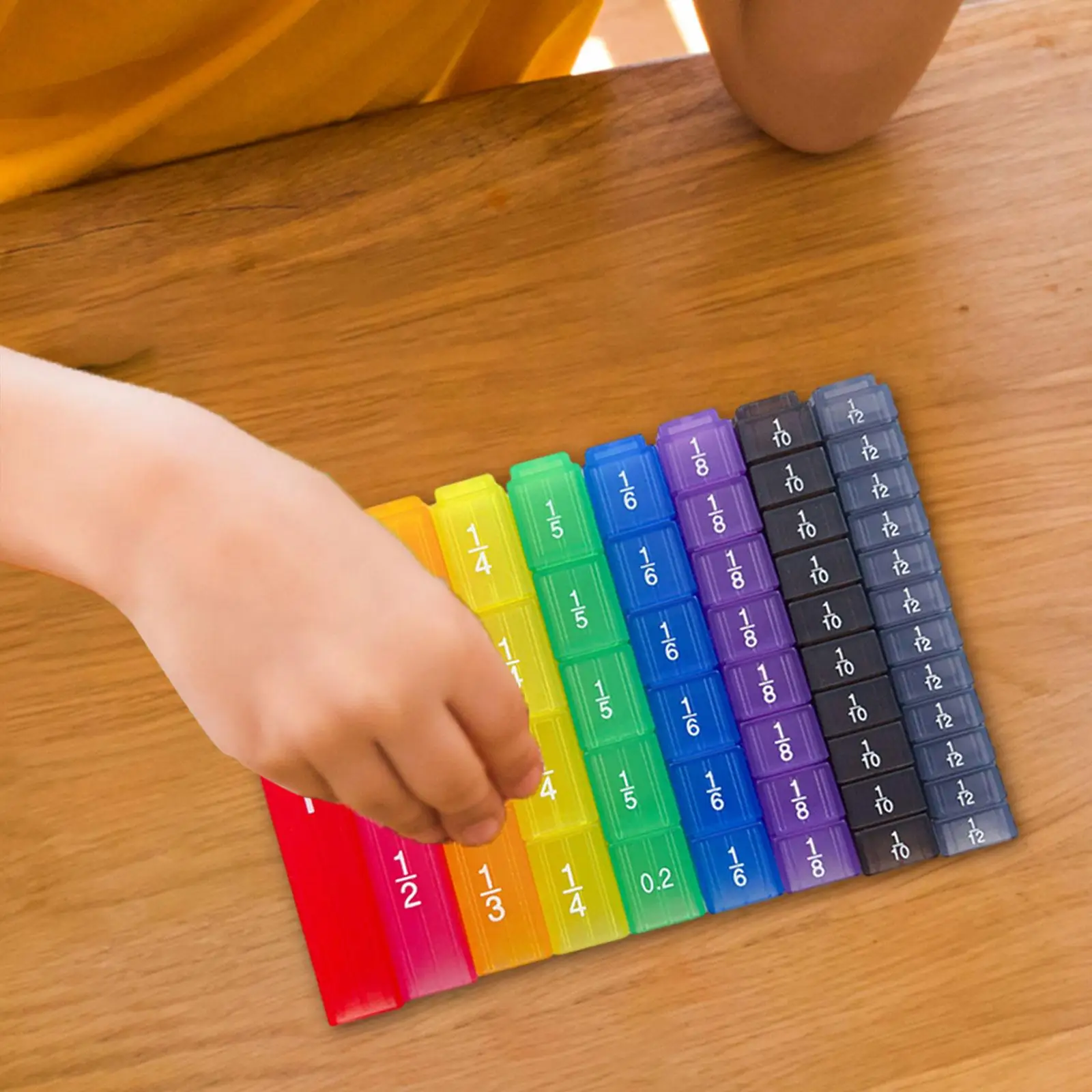 Cubo de fracciones Colorido Aprende material didáctico de equivalencia de fracciones para niños