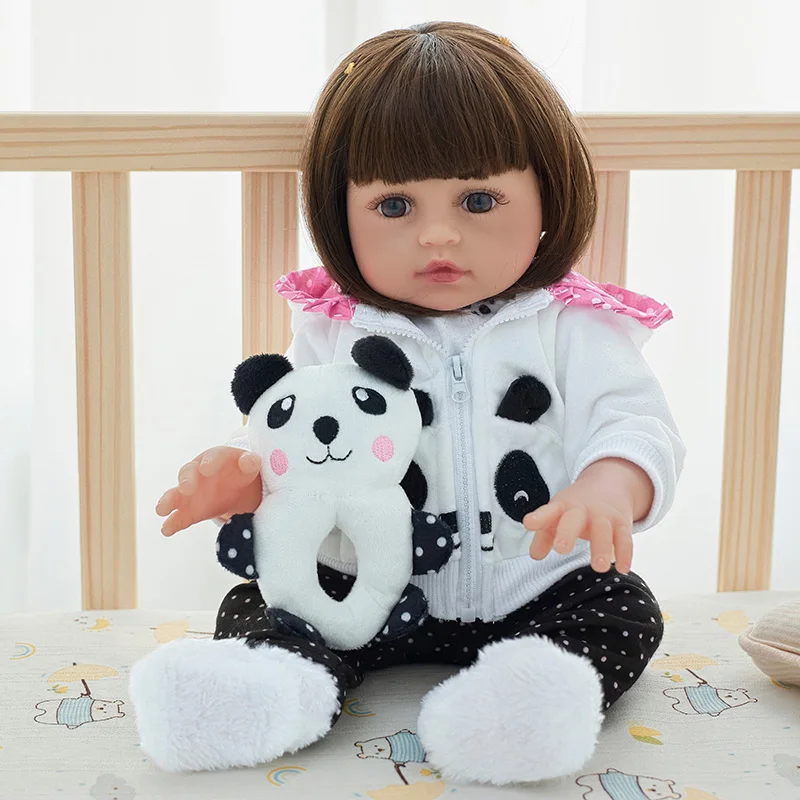 

Мягкие виниловые куклы Reborn, 45 см, настоящая кукла Bebe Reborn Toddle, реалистичная кукла для маленьких девочек с аксессуарами, Рождественский подарок