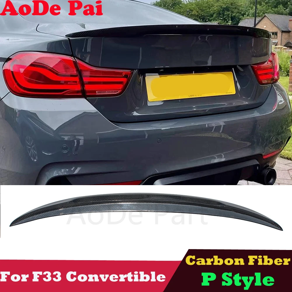 F83 Spoiler Real Carbon Fiber Ducktail Trunk Wings Spoielr for BMW 4 Series F33 Convertible M4 F83 428i 435i 420d Perforamnce