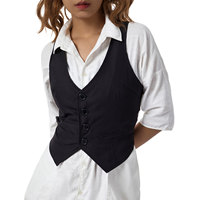 Women's Waistcoat 2024 Solid Color/ Striped V-Neck Sleeveless Slim Vest Fashion All-match Coat Female Clothes