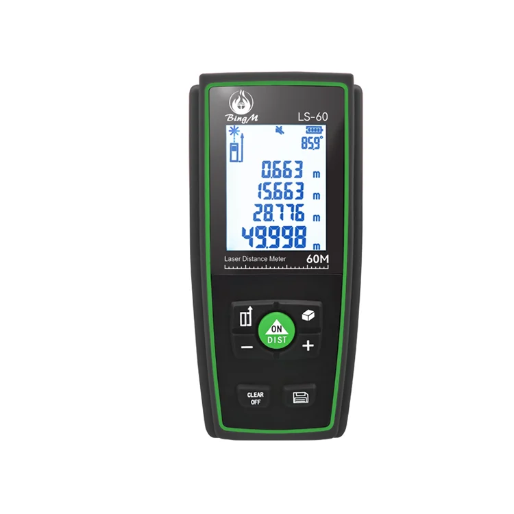 60M Digital laser rangefinder 131ft handheld distance meter trena Laser range finder Area-volume-Angle measure tool