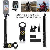 Motorcycle Bicycle Selfie Stick Monopod Mount Bracket for Insta360 X3 X4 X5 GoPro Hero 7 8 10 13 DJI Action Cameras Accessories