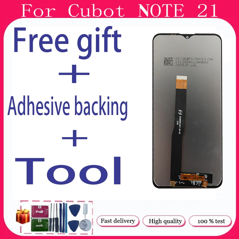 For Cubot NOTE 21+ LCD Display + Touch Screen+Free adhesive backing+Tool