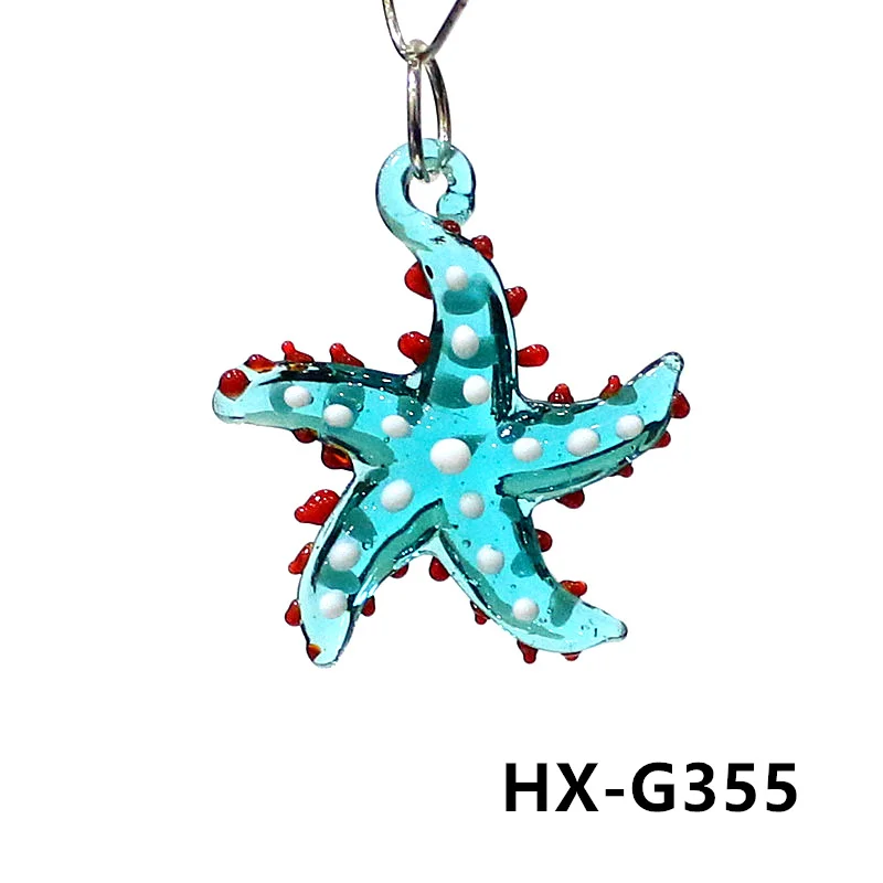 Niedliche meeres tiere Seestern Charme Miniatur glas Seestern Anhänger Dekoration für DIY Schmuck Halskette Armband Herstellung Zubehör oder Aquarium Dekoration Vorräte – Detail 10