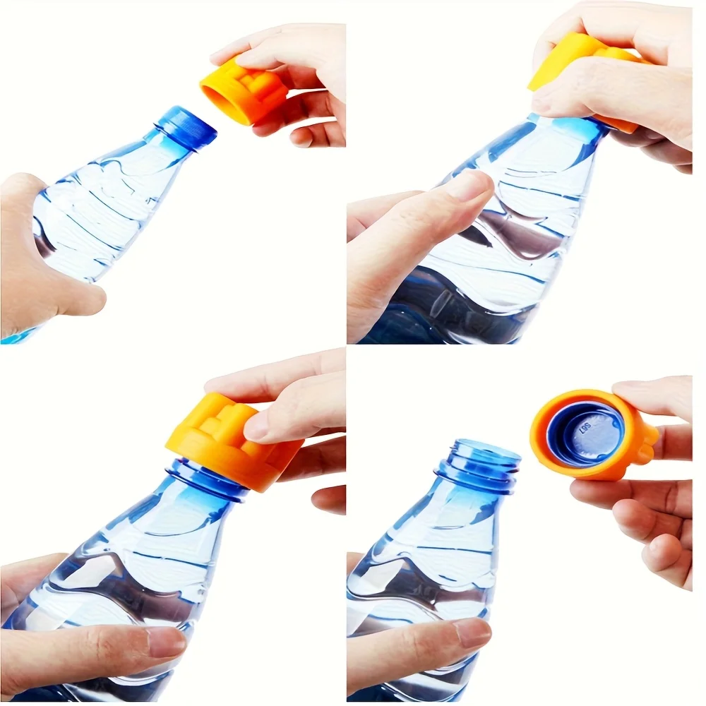 2 Stück robuster Flaschenöffner aus Silikon, ergonomischer, rutschfester Griff und Hebelmechanismus, einfach zu drehender Flaschenöffner mit Hebelmechanismus – Detail 9