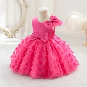 Blumenkleid für Mädchen, Hochzeit, 1 bis 5 Jahre alt, Geburtstagsfeier, Prinzessinkleid, eine Schulter, schön, Ball, Tutu, Netz, Babykleider 8 Hauptverkäufe junge Gala -Kleider - №4