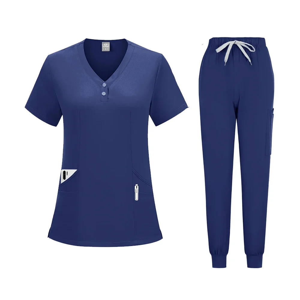 زي ممرضة طبي سبا عمال الدعك الطبية مجموعة زي المستشفى جراحة طبيب الأسنان وزرة سبا السريرية ملابس العمل الجمال
