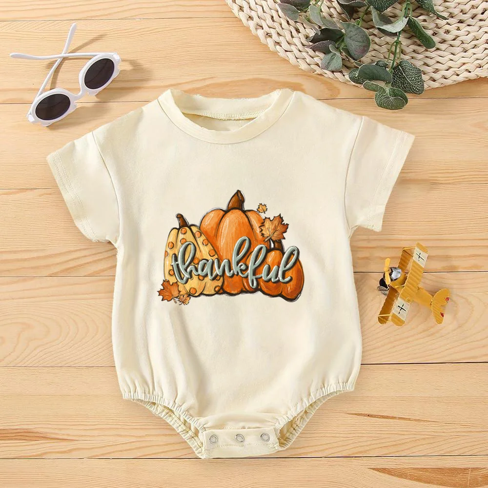 Take Me To The Pumpkin Patch Baby Bubble Romper Autumn Fall Halloween Infant Oversized T-Shirt Rompers Toddler Outfits