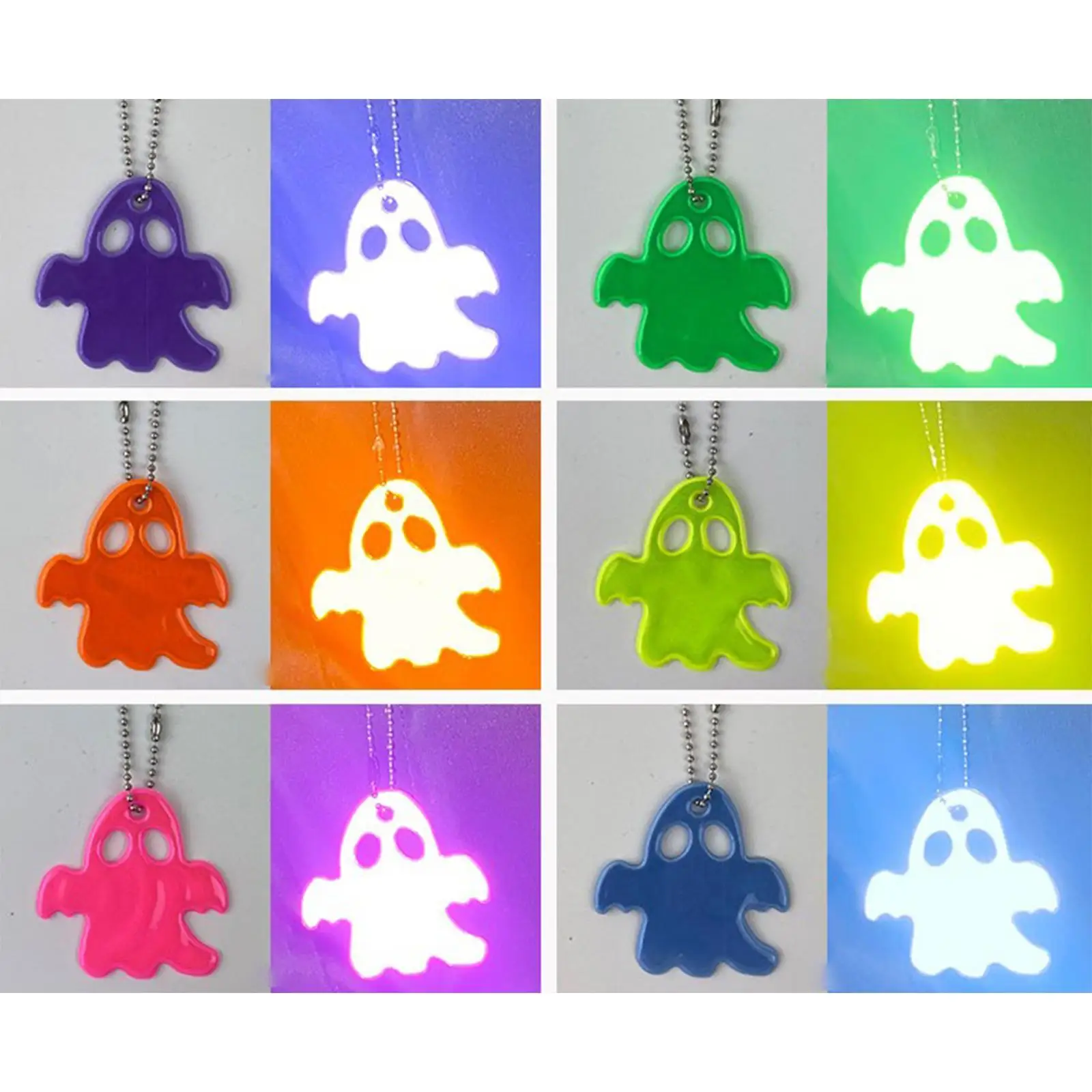 26Pcs Safety Reflector Pendants Children Key for Cycling School Pouch