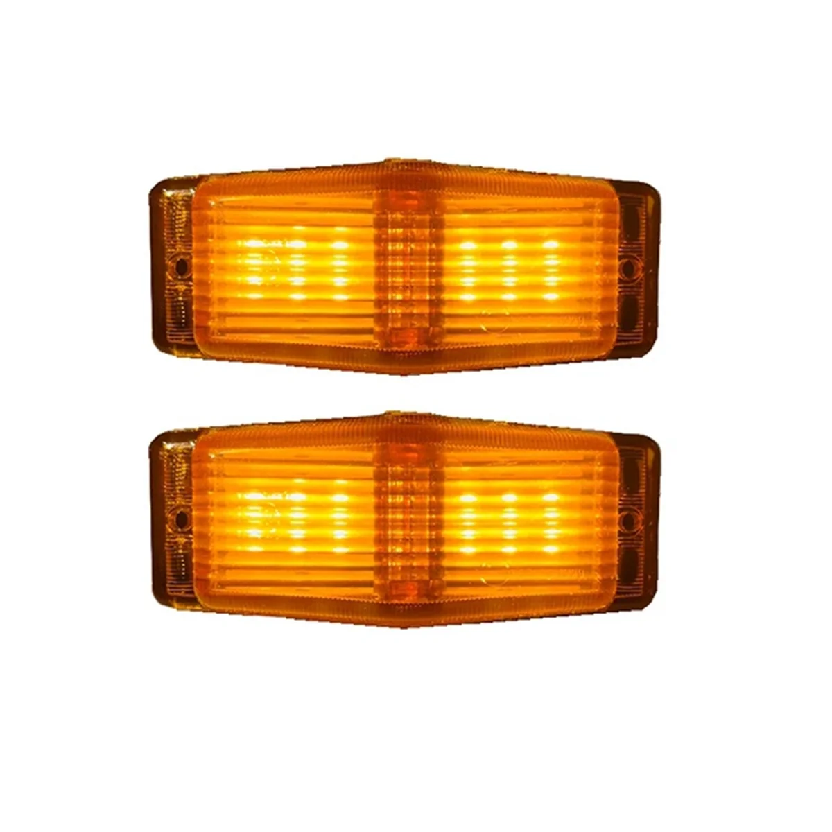 2Pcs LED Marker Lights Front Double Burner Indicator LampFor Man Truck Lorry Front Grill Light B