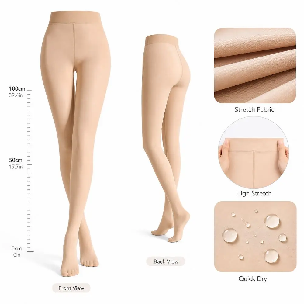New Ice Silk Diving Tights Sun Protection High Waist Sun Protection Tights Full Foot Breathable Diving Pantyhose