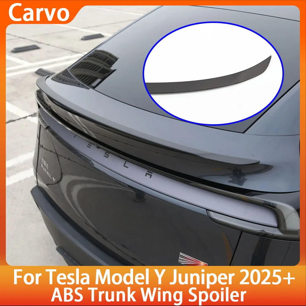

ABS Carbon Fiber Spoiler For Tesla Model Y Juniper 2025 Rear Trunk Wing Lid Spoiler Original Modified Car Exterior Accessories