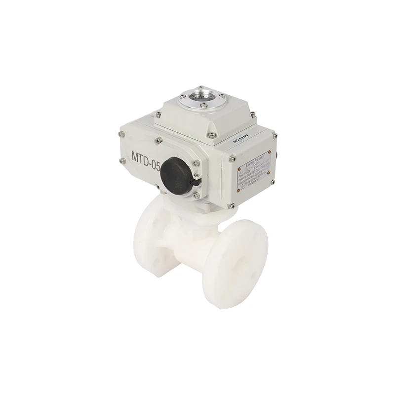 DC24V 12V AC220V 110V DN15 1/2'' Plastic Motorized Water Treatment Valve Electric Water Actuator PVDF Ball Valve