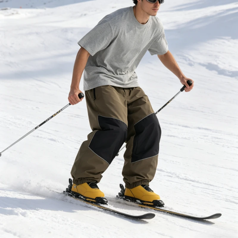 Picture 5: 2026 New Style Block Cargo Snowboard Pants Men Women Waterproof Windproof Loose Drawstring Cuff Unisex Snow Ourdoors Sport