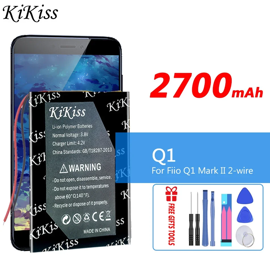 

2700mAh KiKiss Battery Q 1 For Fiio Q1 Mark II 2-wire Digital Batteries