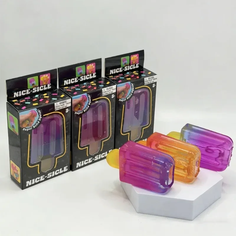 2-10PCS Cube Sensory Stress Relief Squishy Cube Popsicle Blind Box Anti-Anxiety Squeeze Object for Birthday Gift Toy