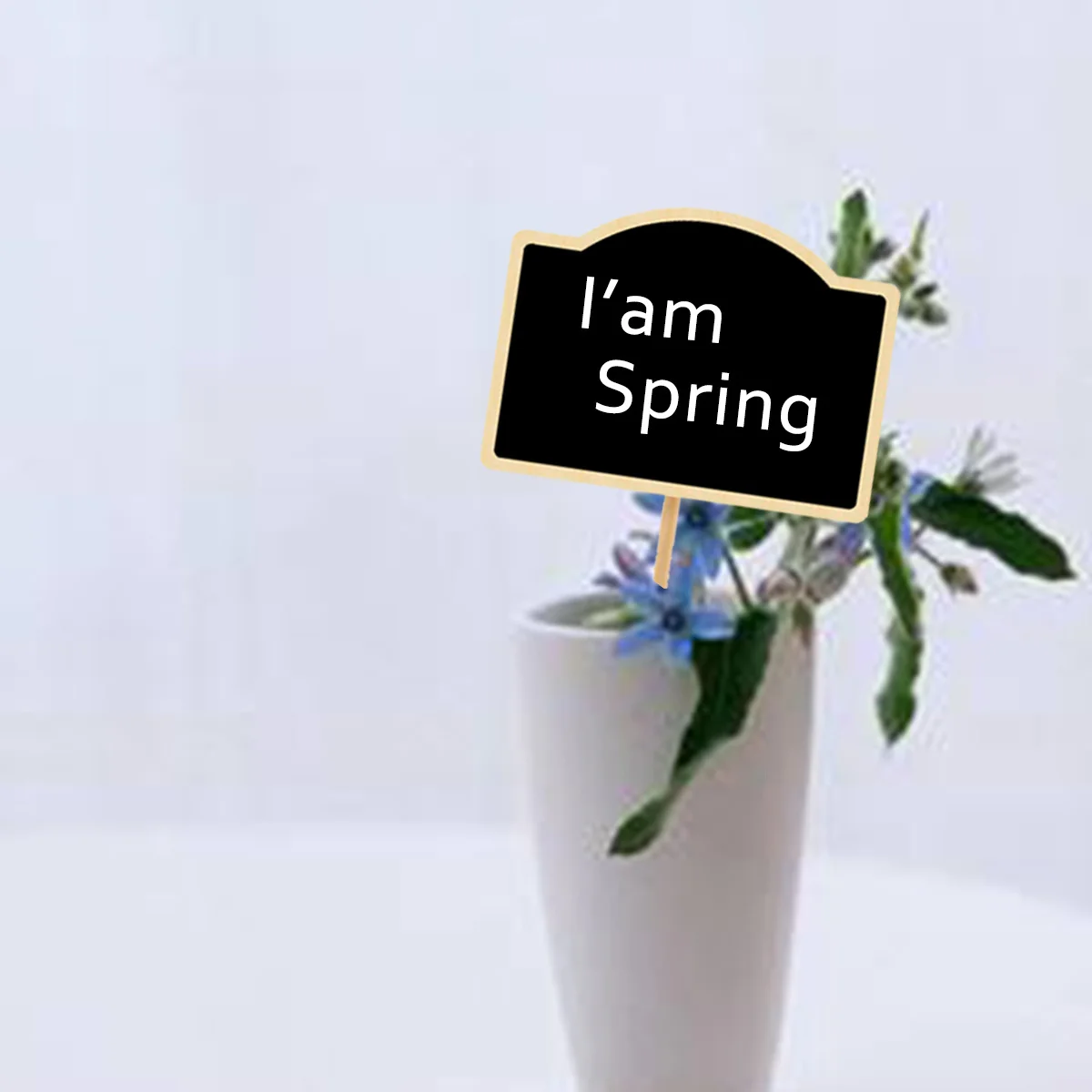 

20Pcs Mini Chalkboard Toppers Premium Wooden Blackboards for Garden Plant Tags Wedding Party Labels Creative Message Signs