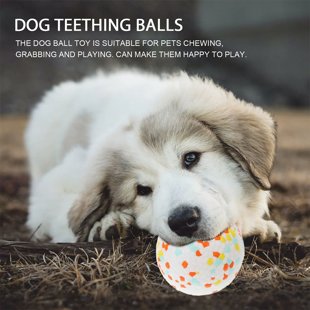 2 Pcs Vocalize Dog Toy Ball Puppy Puzzle Toys for Small Dogs E-tpu Balls Aggressive Chewers