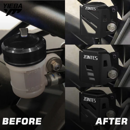 Imagen 2 del producto Cubierta de depósito de líquido de freno trasero CNC para motocicleta, Protector para Zontes G1-125, 125, U1, Z2, 125, U125, accesorios