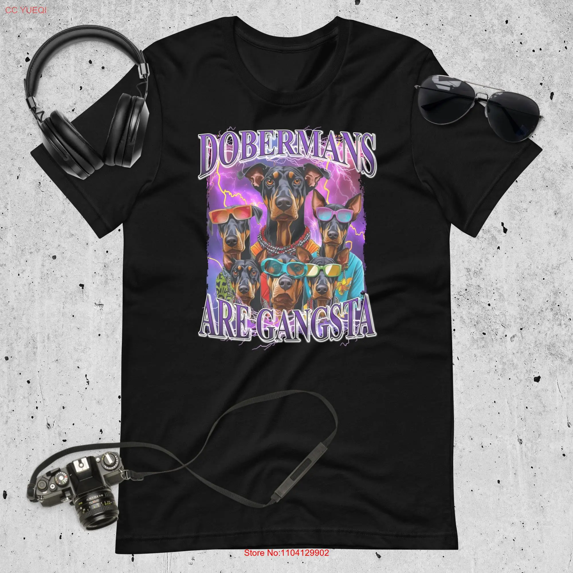 Doberman T Shirt for Owner 90s Y2K Pinscher Dobie Gangsta Parent long or short sleeves