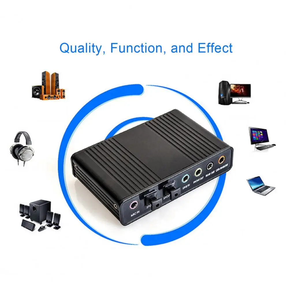 Usb Sound Card with Surround Sound 6 Channel Surround Usb External Sound Card with Optical Spdif Input for Pc Computer for Pc