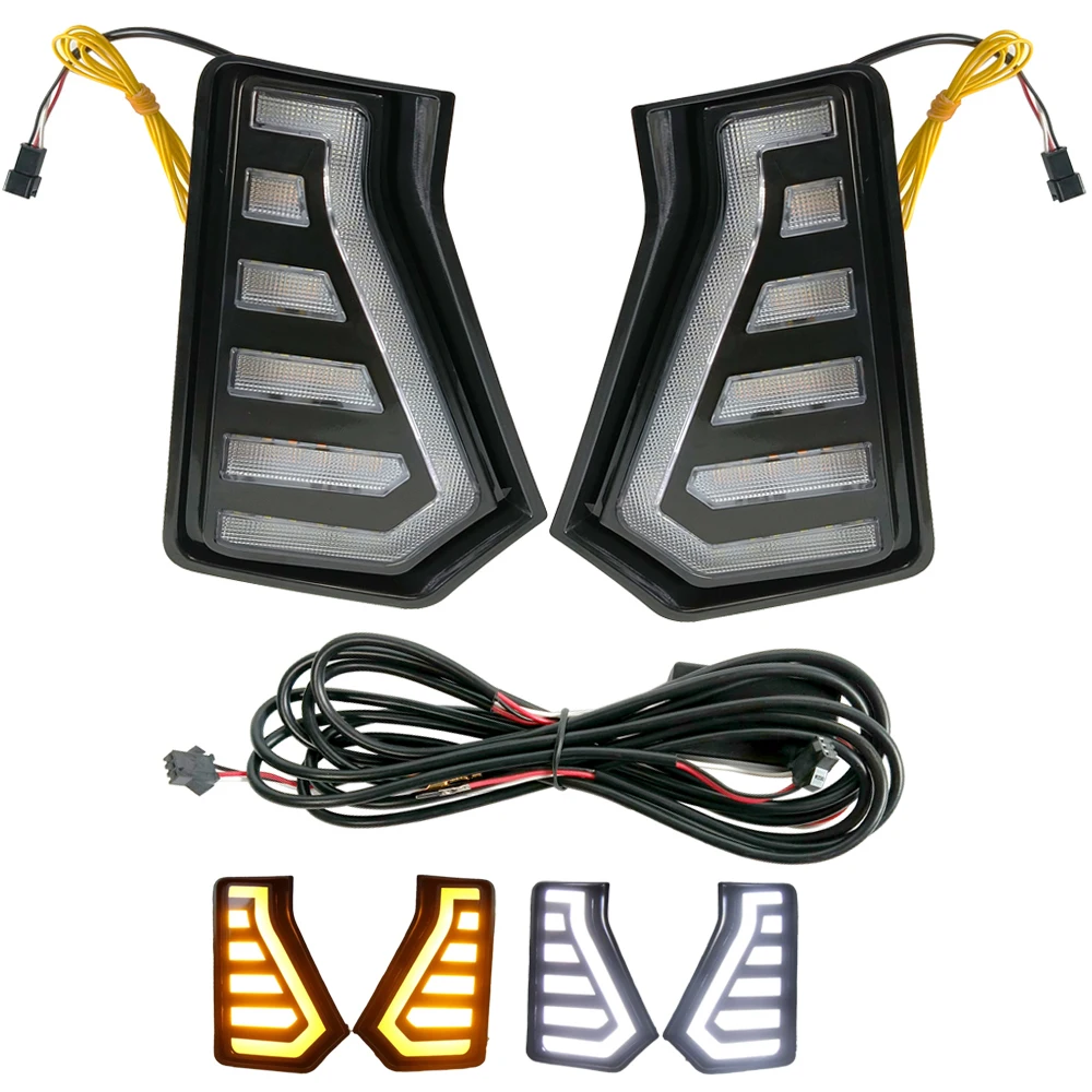 

For 2024-2025 Toyota Tacoma Front LED Fog Light DRL Turn Signal - High Brightness Daytime Running Light & Turn Indicator