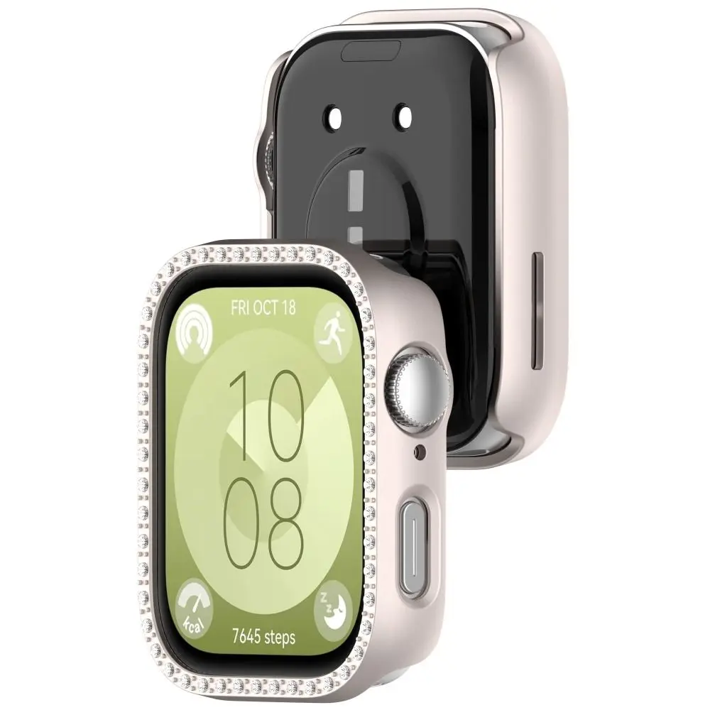 New PC Diamond Protective Case Shell Anti-Scratch Diamond Bumper Smart Watch Accessories Screen Protector for Huawei Watch Fit 3