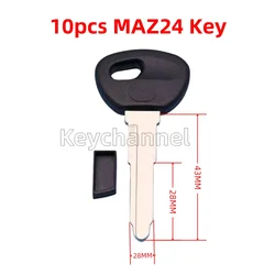 10pcs Car Transponer Key Chip Slot Key Case With MAZ24 Key Blade for Mazda 2 3 5 6 MX5 MX8 323 626 MPV RX7 RX8 CX9 Miata Speed