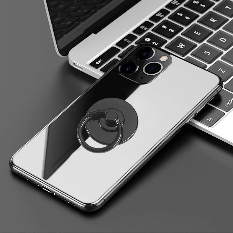 Ultra dünne Metallring Handy halter zurück Aufkleber Halterung Rotation kompatible Smartphone-Hülle für iPhone Xiaomi – Detail 11