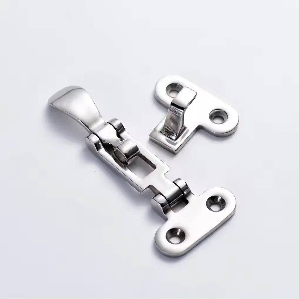 1/2 Pcs 316 Stainless Steel Marine Lock Hardware Down Clamp Latches Boat Hasp Anti-Rattle RV Door Buckle For Yacht Accessories