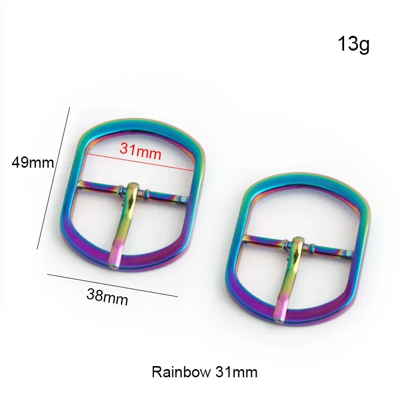 10-30-100pcs 25mm 39mm Rainbow High quality Pin buckle metal bag Belt Buckles decoration DIY Accessory Sewing