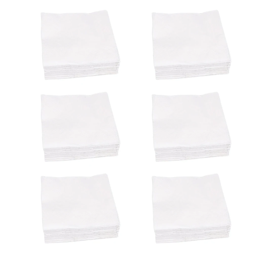 300 ورقة مناديل بيضاء مناديل ورقية 2 رقائق مطعم لوازم الحفلات عيد الميلاد عيد ميلاد دش صديقة للبيئة عالية #6