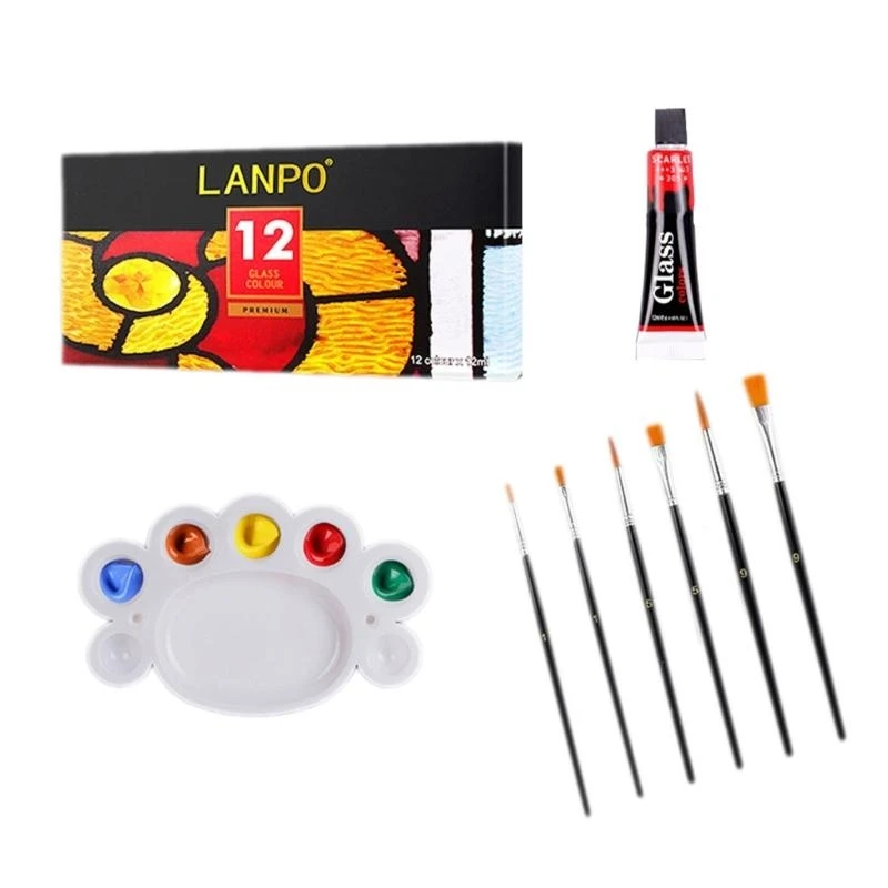  12/24 Color/set Ceramic Painting Pigment Paint Ceramic Painting Pigment Powder for Glass Cup Painting