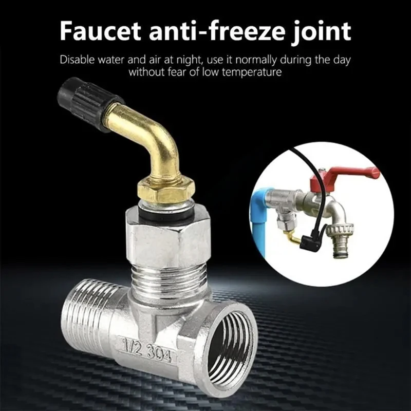 1Pc Four-point Water Pipe Antifreeze Joint Winter Outdoor Water Pipe Antifreeze Inflatable Elbow Nozzle Joint Faucet Antifreeze