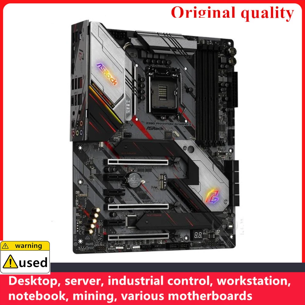 Используется для материнских плат ASROCK Z390 Phantom Gaming 7 LGA 1151 DDR4 64 Гб ATX для Intel Z390 десктопной материнской платы M.2 NVME SATA III