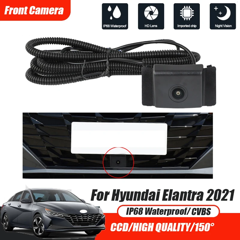 

Car Front View Parking CCD Night Vision LOGO Camera 150° Waterproof CVBS HD AHD For Hyundai Elantra 2021 PAL/NTSC Color Camera